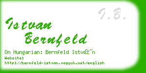 istvan bernfeld business card